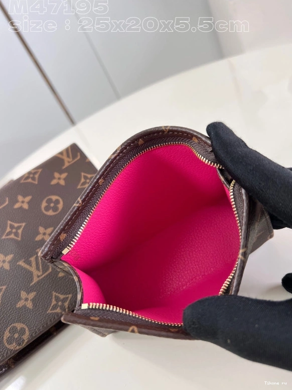 Affordable Toilet VUITTON LOUIS Trio Pouch-25*20*5.5cm 0814